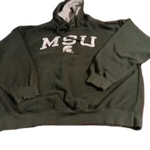 Michigan State Hoodie Size XL Adult Old Varsity Brand Green Spartans